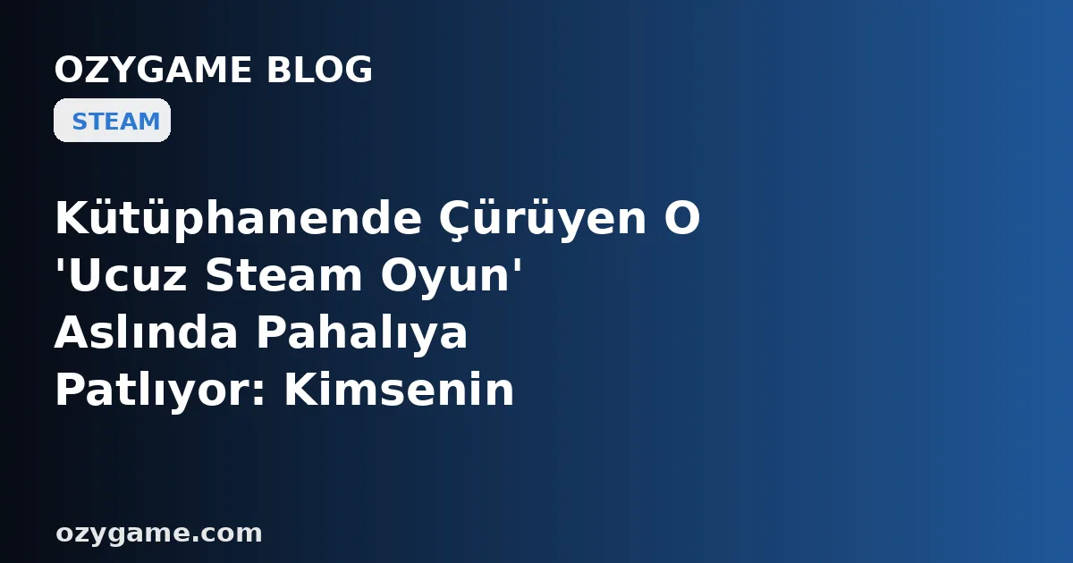 Kütüphanende Çürüyen O 'Ucuz Steam Oyun' Aslında Pahalıya Patlıyor: Kimsenin Hesaplamadığı 'Saat Başı Maliyet' Faturasını Gör