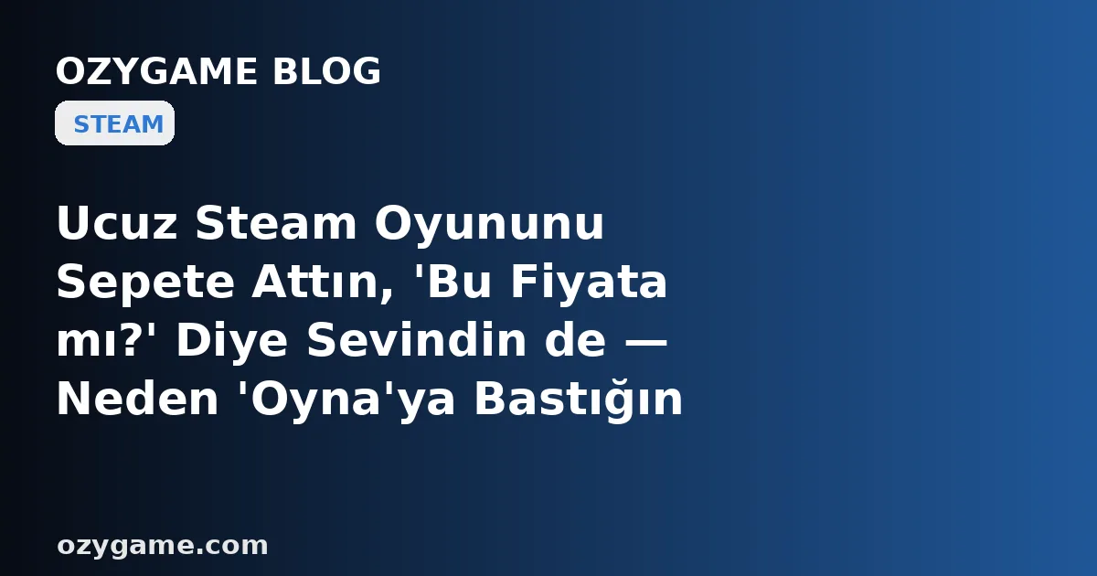 Ucuz Steam Oyununu Sepete Attın, 'Bu Fiyata mı?' Diye Sevindin de — Neden 'Oyna'ya Bastığın An Karşına Koca Bir Oyun Değil, İçeriğin Yarısını Rehin Tutan Dört Ayrı DLC Duvarı ve Toplamı Tam Sürümün İki Katını Bulan Görünmez Bir Fiş Dikildi? Kimsenin Konuş